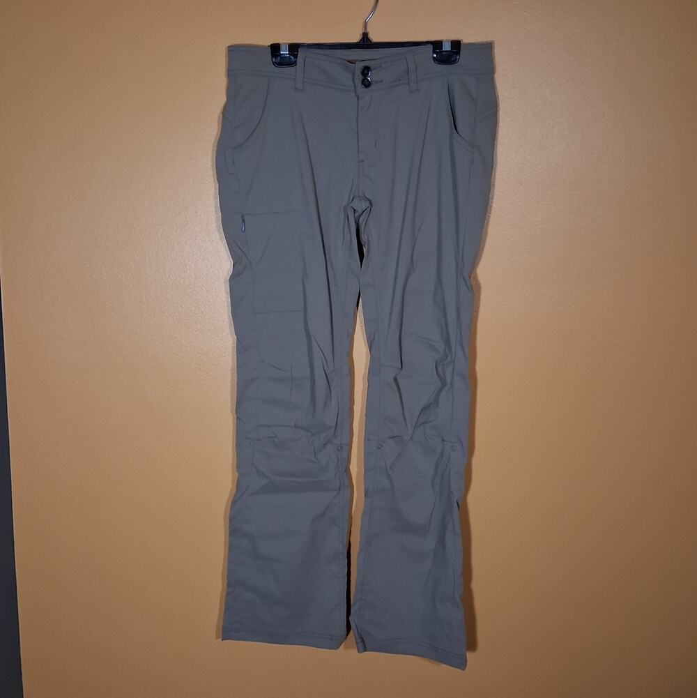 Prana Women's Halle Pants 8 Beige Tan Stretch Hiking Camping Utility Convertible
